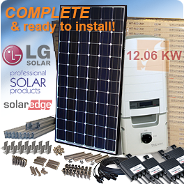 12KW SolarEdge Optimizer Solar System w/ LG LG335N1CA5 Panels