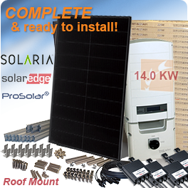 14kW Solaria PowerXT 350R-PD家用太阳能系统