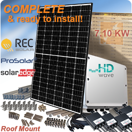 7.1kW REC阿尔法REC355AA低价太阳能系统