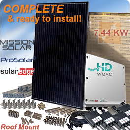 7.44 KW Mission Solar MSE310SQ8T家庭太阳系