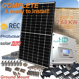 7.68KW N峰型REC320NP地面安装低价太阳能电池板系统