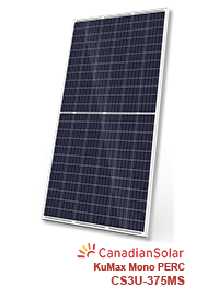 加拿大太阳能CS3U-375MS 375W KuMax太阳能电池板-低成本
