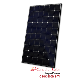 批发加拿大太阳能CS6K-290MS超级功率290W太阳能电池板