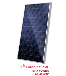 325W加拿大太阳能CS6U-325P MaxPower 72电池太阳能电池板