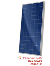 加拿大太阳能CS6X-310P太阳能电池板 -  310瓦最大功率