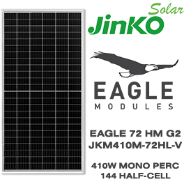 Jinko Eagle 72 JKM410M-72HL-V G2 410W太阳能电池板 - 低价格