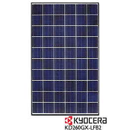 Kyocera KD260GX-LFB2太阳能电池板 - 黑色框架