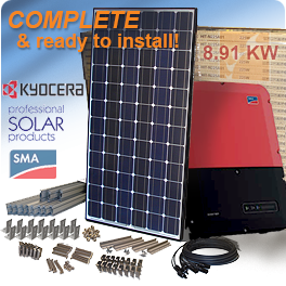 Kyocera Ku270-6MCA光伏太阳能系统 -  8.91 KW  - 批发价格