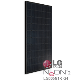 LG霓虹2 LG305N1K-G4黑色太阳能电池板批发价格