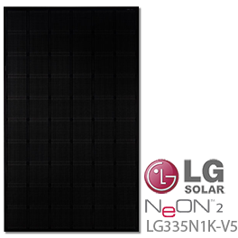 LG霓虹2 LG335N1K-V5全黑太阳能电池板