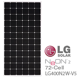 LG霓虹2 LG400N2W-V5 400W 72电池太阳能电池板