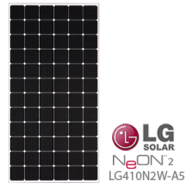 LG霓虹2 LG410N2W-A5 410W 72电池太阳能电池板