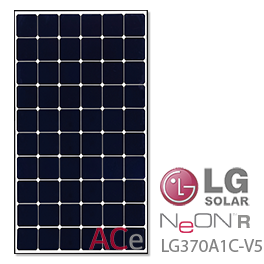 LG霓虹R ACE LG370A1C-V5 370W AC太阳能电池板 - 低价格