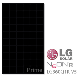 LG Neon R Prime LG360Q1K-V5 360W太阳能电池板-Low Price