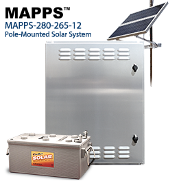 280瓦12VDC 265AHR电池外壳太阳能系统