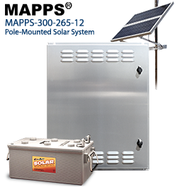 300瓦12VDC 265AHR杆式太阳能电池板系统