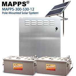 300瓦12VDC 530Ahr杆式太阳能电池板系统
