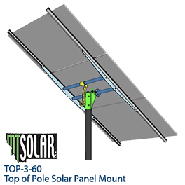 MT Solar 3X 60-Cell太阳能电池板顶部杆支架 -  Top-3-60