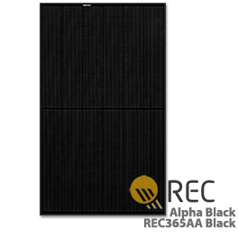 REC Alpha REC365AA黑色低成本太阳能电池板