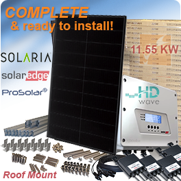 住宅11.55kW Solaria PowerXT 350R-PD Solar System