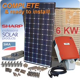 Sharp 6 KW SMA Sunny Boy Solar System