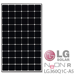 批发LG Solar Neon R LG360Q1CA5 360瓦PV模块