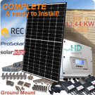 13.44KW N-PEAK REC320NP接地太阳能电池板系统