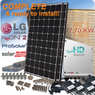 7.7 KW氖气2 LG350N1C-V5太阳能电池板系统