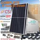 加拿大太阳能KuMax CS3U-400MS地面安装太阳能电池板系统