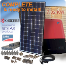 京瓷KU270-6MCA并网太阳能系统 -  7.02 KW  - 批发