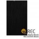 REC阿尔法REC355AA黑色355W太阳能电池板 - 批发
