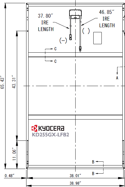 Kyocera KD255GX-LFB2太阳能电池板