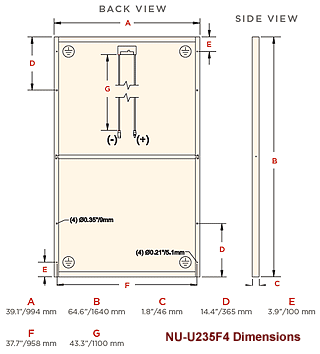 Sharp Nu-U235F4尺寸