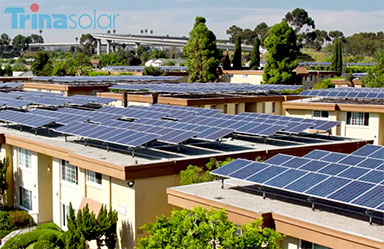 平屋顶天合太阳能电池板系统