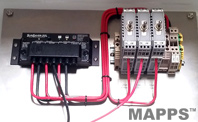 battery enclosure charge controller installed