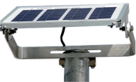用5W太阳能电池板的杆子架侧面