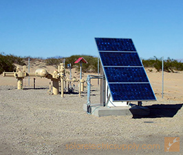 杆式石油和天然气太阳能电池板系统