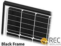 REC N-峰值solar panel black frame