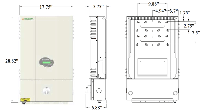 Solectria PVI3000逆变器尺寸